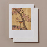 Large Gold Foil Bird on a branch Greeting Card