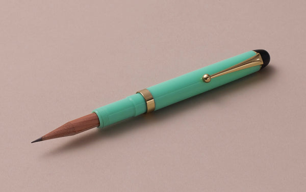 Ohnishi Seisakusho Mint Green Celluloid Pencil Extender and Holder