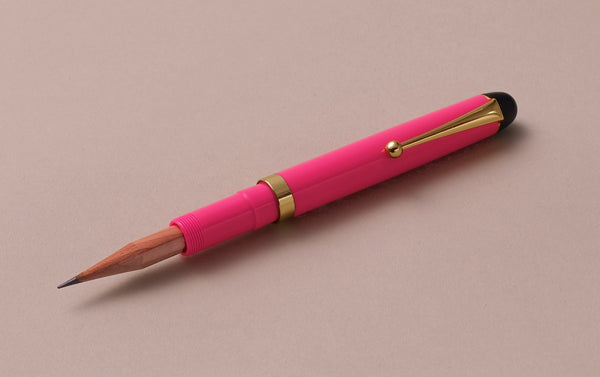 Ohnishi Seisakusho Hot Pink Celluloid Pencil Extender and Holder