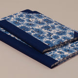 Hardback "Composition Ledger" Katazome Notebook, Blue Chrysanthemums