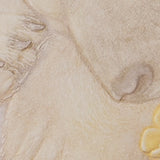Hand engraved polar bear and buttercups Greeting Card