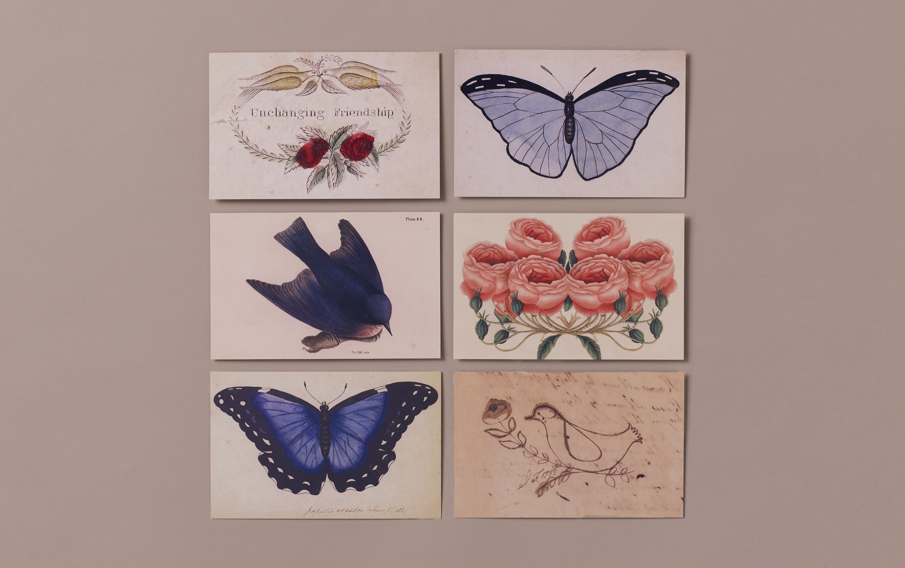 Set of 6 Victorian Ephemera Postcards, No 1