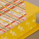 Extra-Thick "Composition Ledger" Chiyogami Notebook, Yellow Tartan