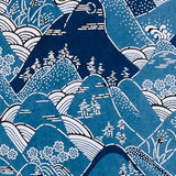 Katazome Silk Screen Print, Mountains