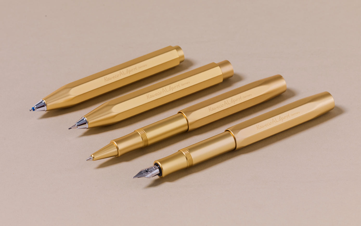 Matte Gold Kaweco Aluminium AL Sport 0.7mm Mechanical Pencil