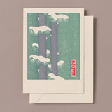 Letterpress Noel Pine Christmas Card