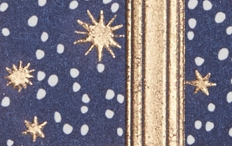 Engraved Starry Night and Snowflakes Greeting Card