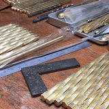 Brass Tetzbo Silver Foil Ballpoint Pen - Short