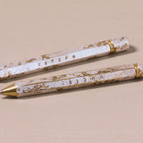 Brass Tetzbo Silver Foil Ballpoint Pen - Short