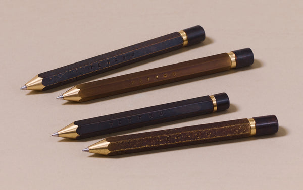 Brass Tetzbo Ballpoint Pen - Smooth Sharpened Finish