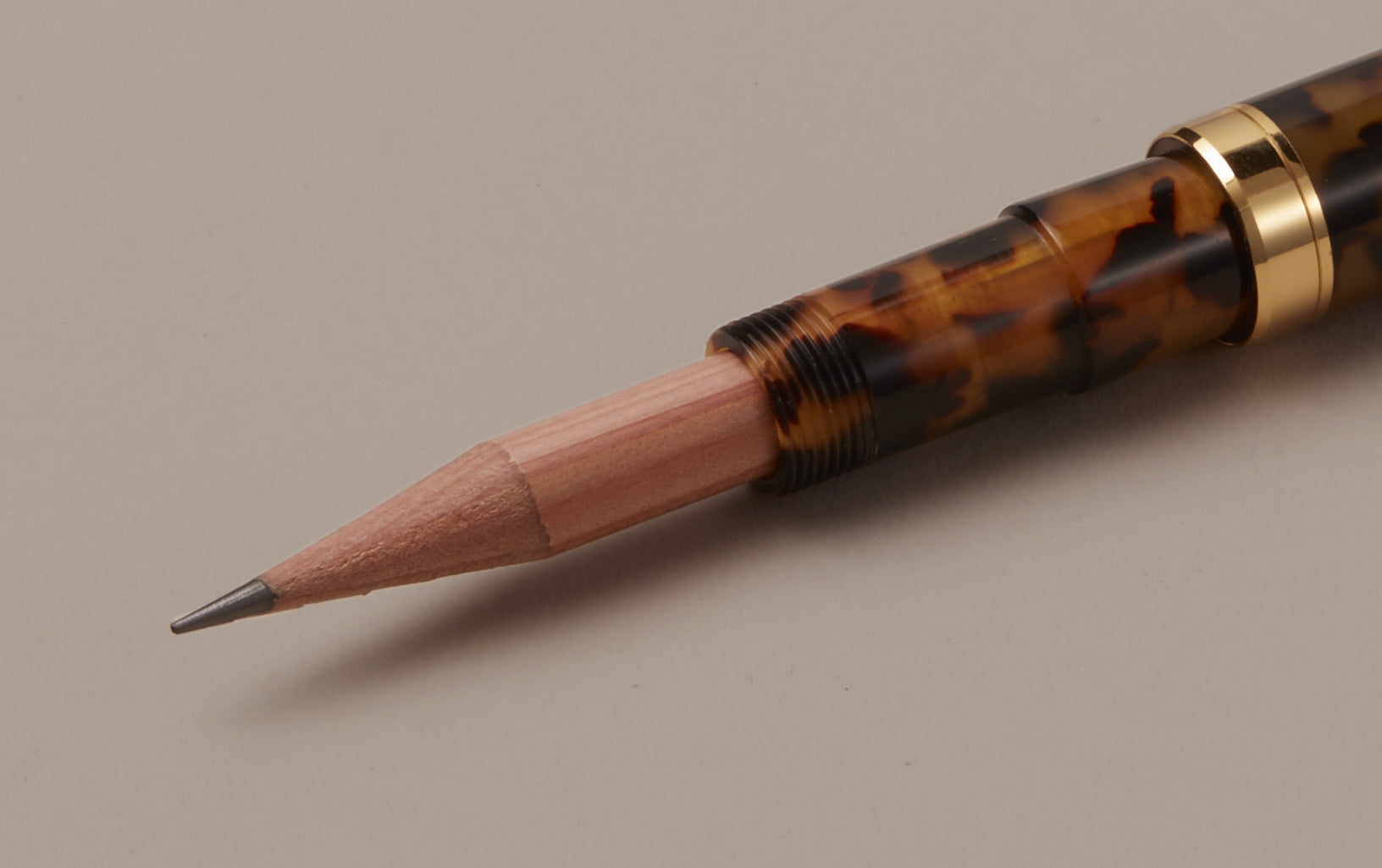 Ohnishi Seisakusho Tortoise Shell Celluloid Pencil Extender and Holder