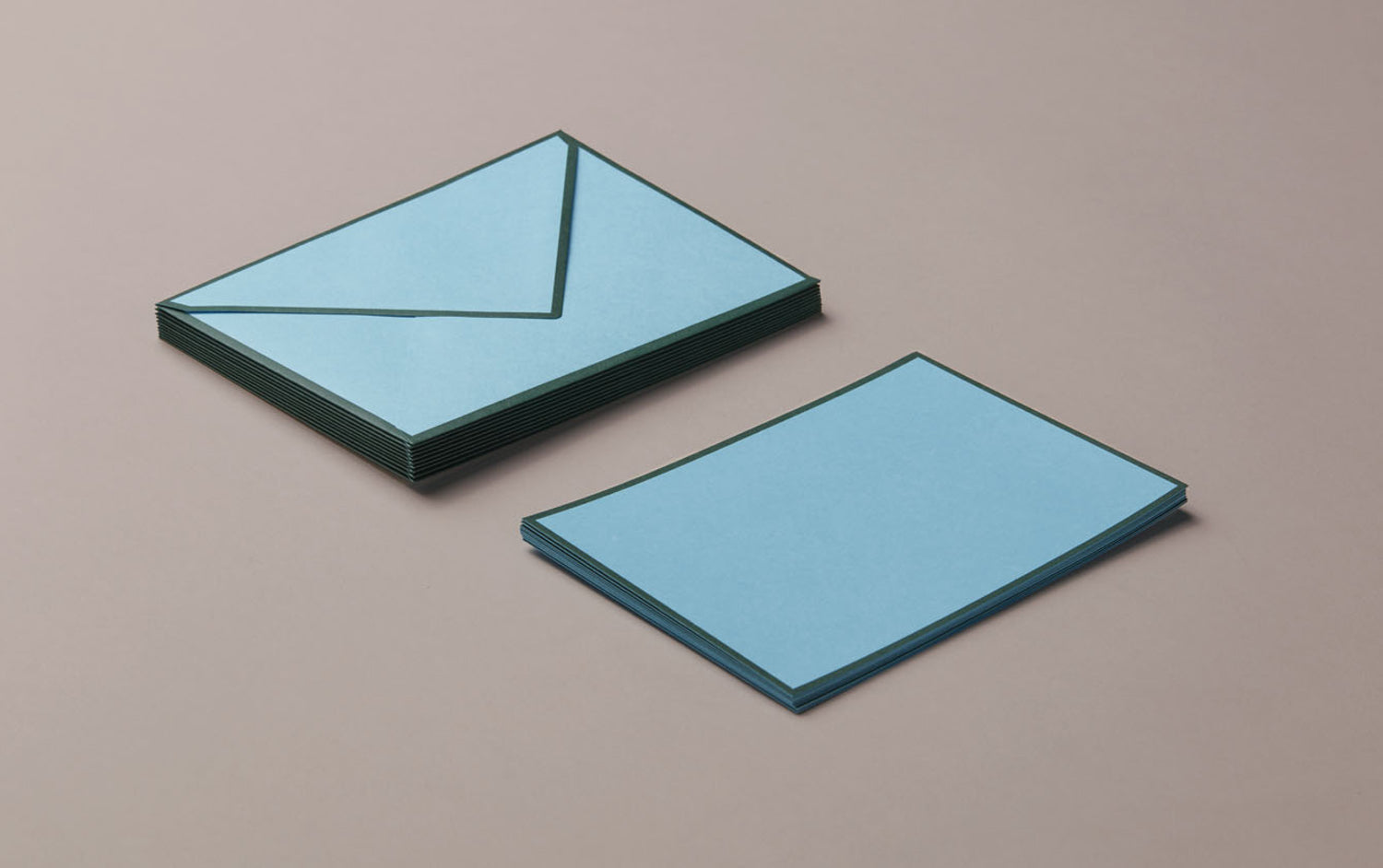 10 Cards & Envelopes - Letter Writing Set Turquoise/Green