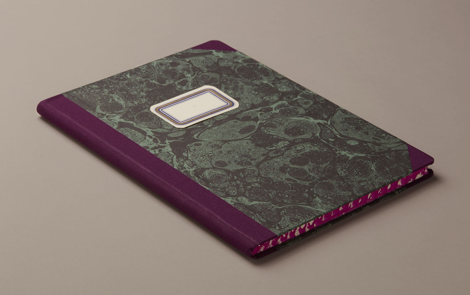 A4 Hardback "Composition Ledger" Marbled Notebook, Violet