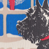Letterpress Doggie In The Window Christmas Card