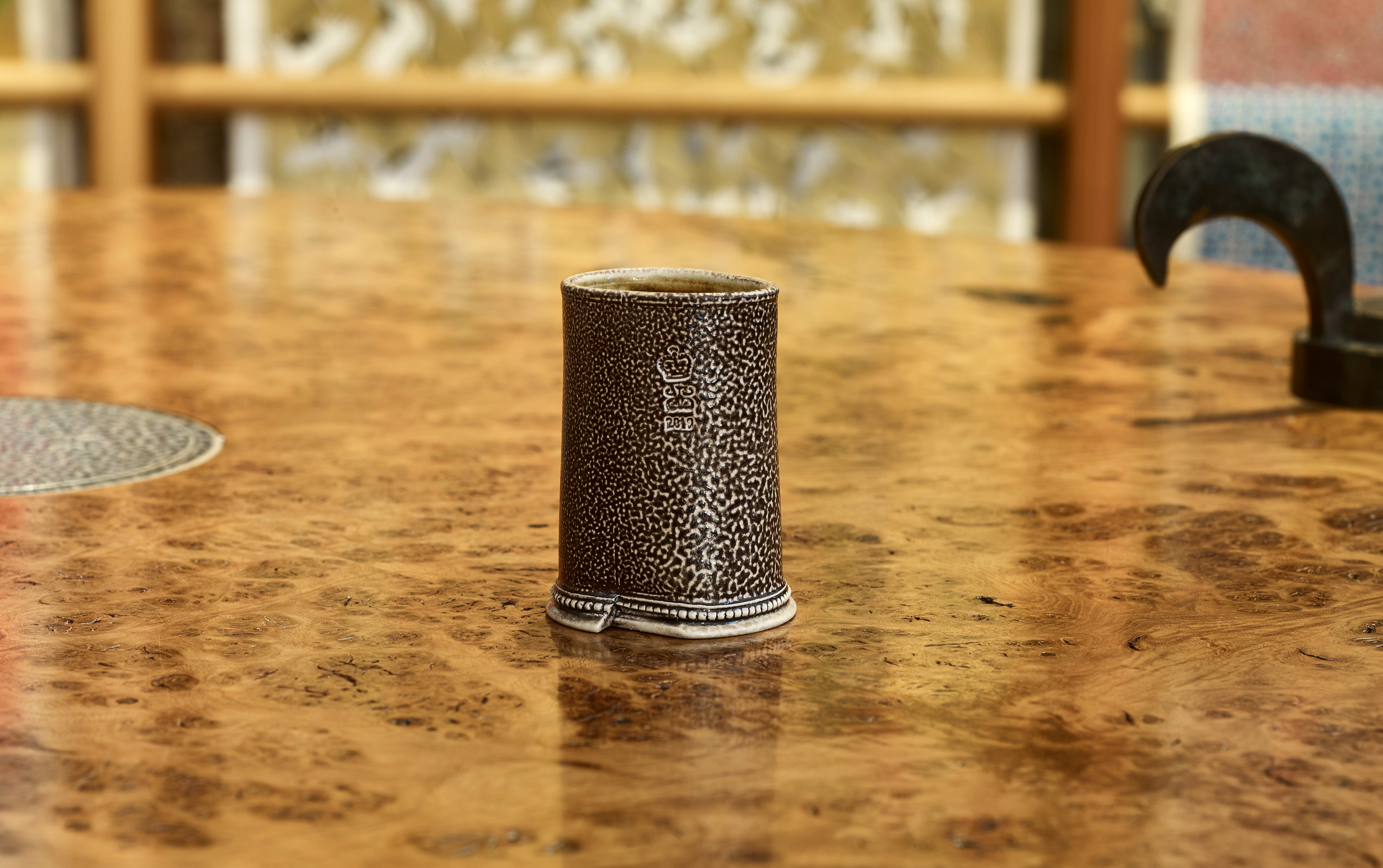 Steve Harrison Ceramic Desk Cup, No.86 Dark Brown Stoneware