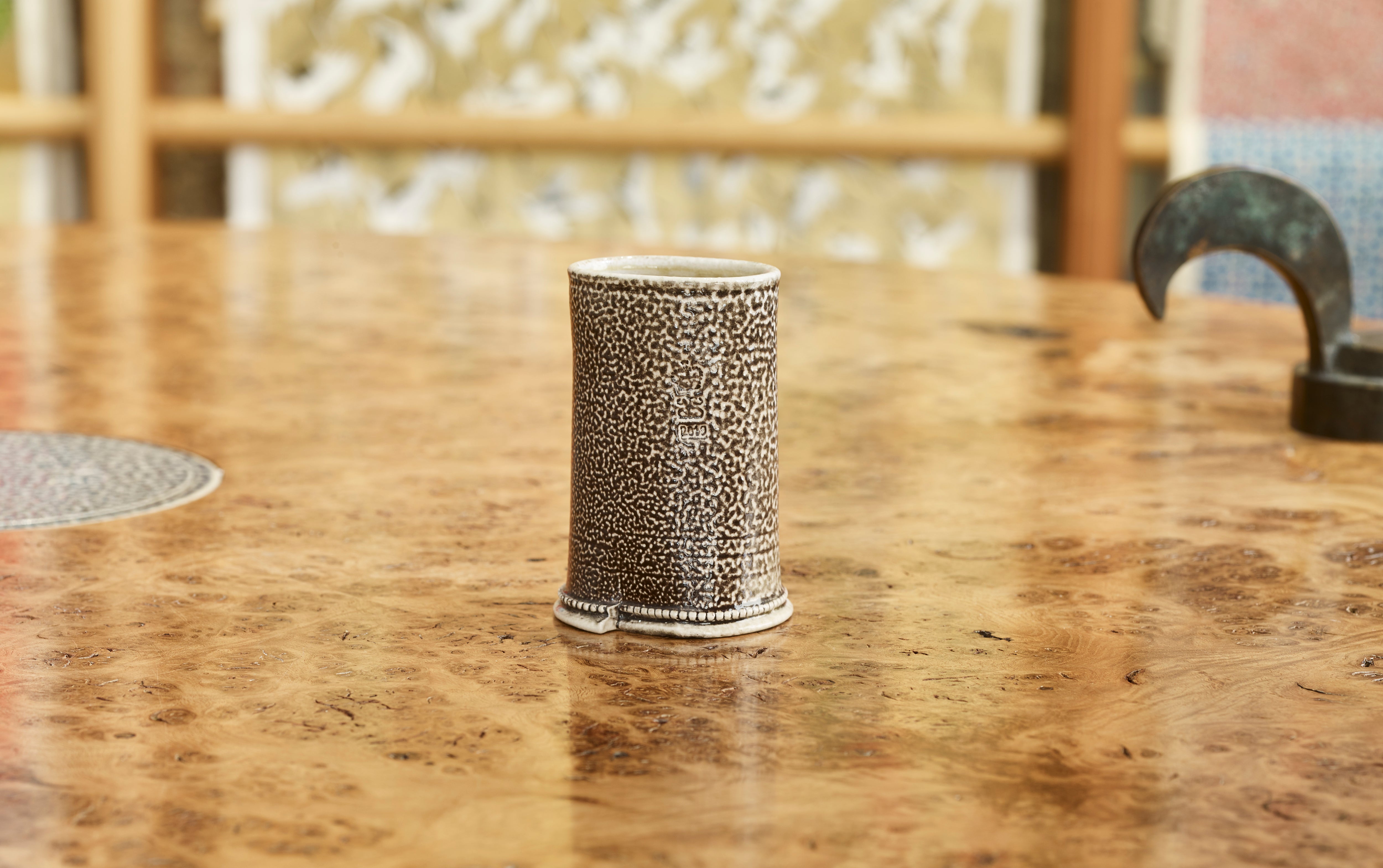 Steve Harrison Ceramic Desk Cup, No.91 Dark Brown Stoneware