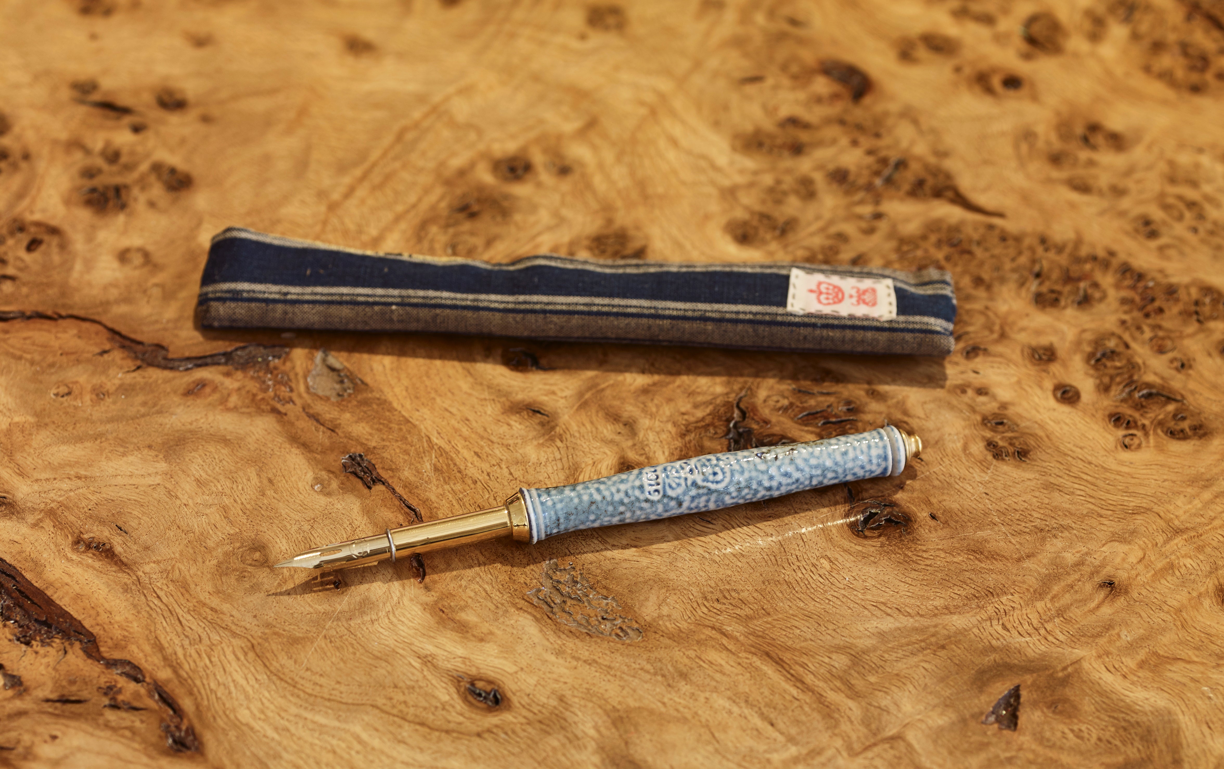 Steve Harrison Ceramic Dip Pen, No.1 Blue Stoneware