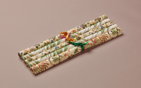 Assorted Botanical Print Wrapping Papers