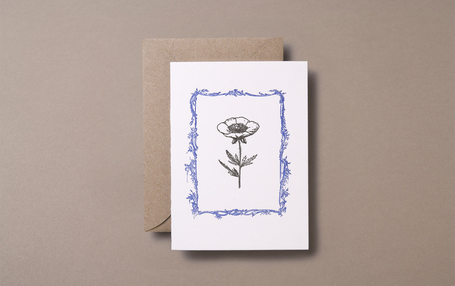 Letterpress Flower Greeting Card