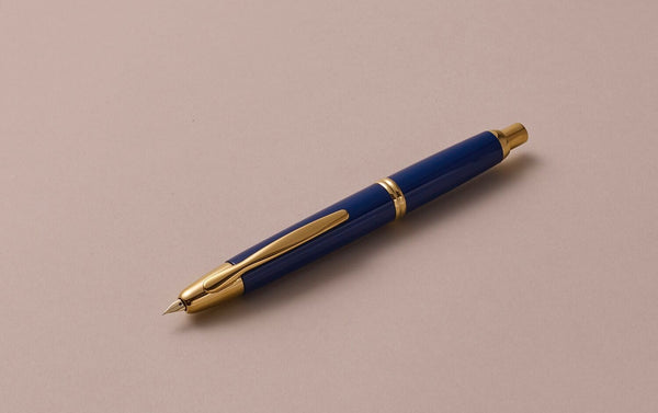 1964 Capless "Vanishing Point" Fountain Pen, Gold Blue