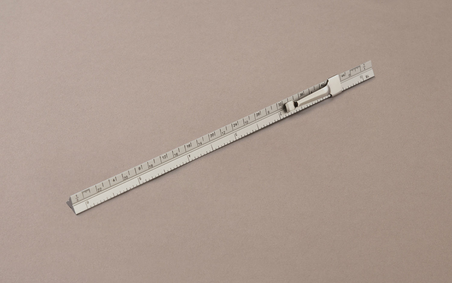 Silver 15cm/6 Inch Scale Ruler With Clip